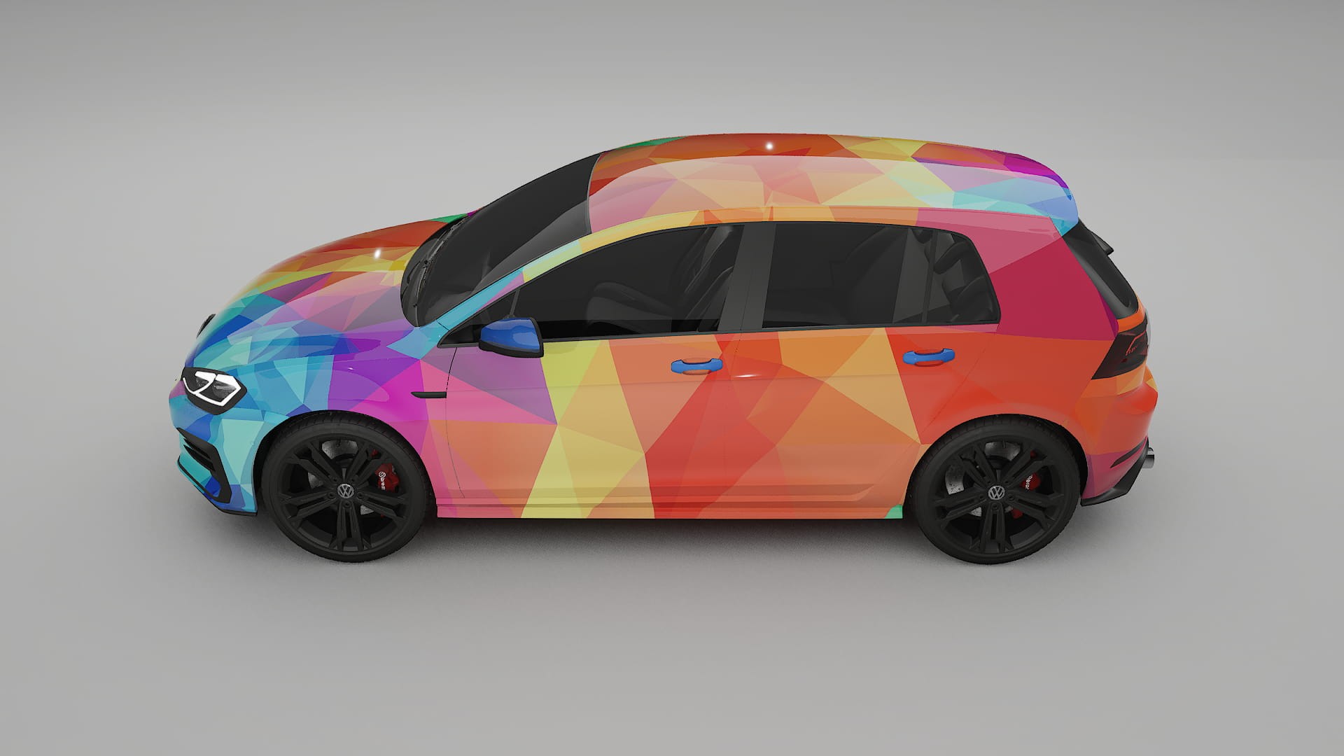 VW Golf Mk7 VECTOR VIBE – Tervezett Wrap PPF készlet nyomtatható poliuretán fóliából