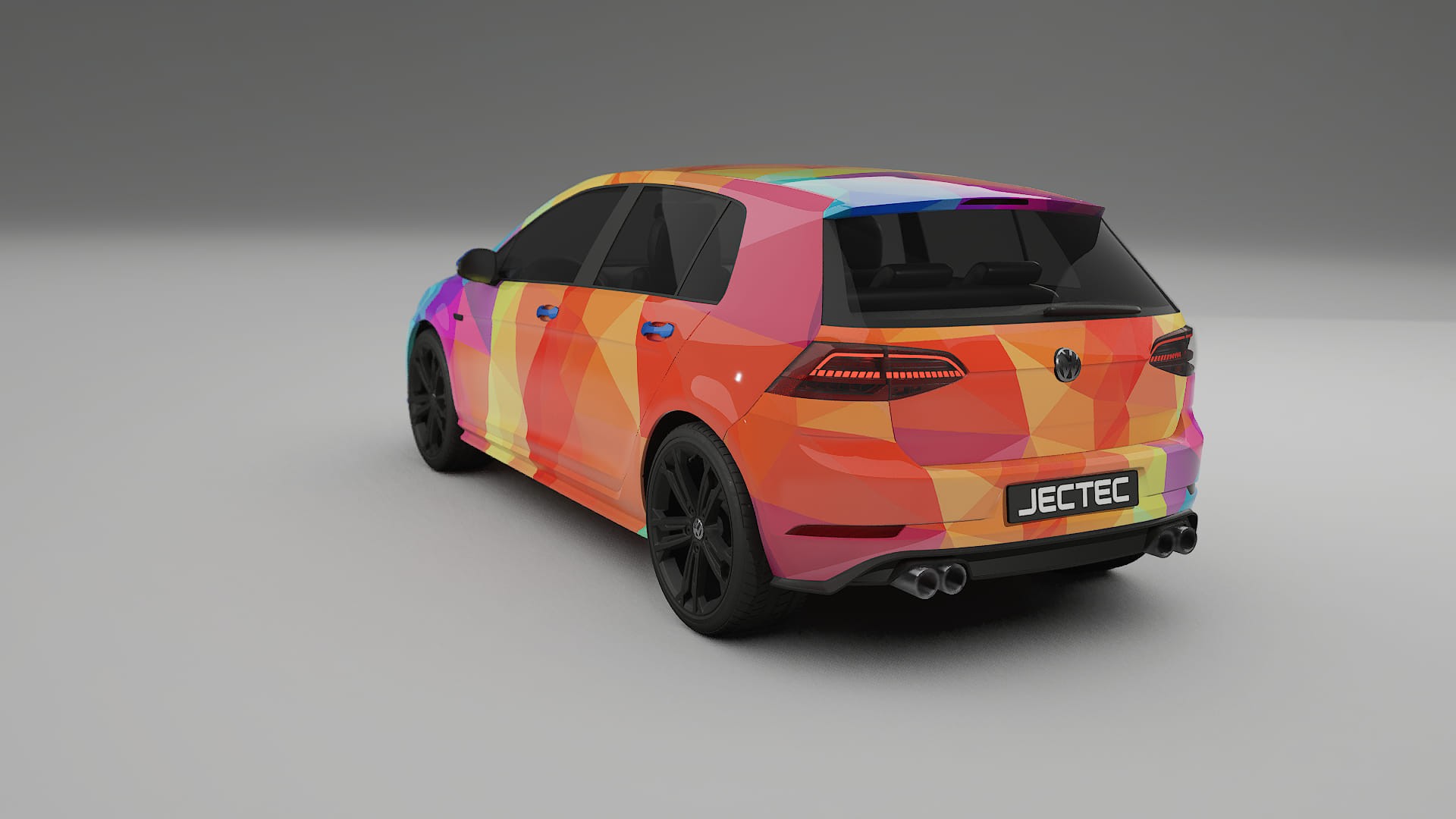VW Golf Mk7 VECTOR VIBE – Tervezett Wrap PPF készlet nyomtatható poliuretán fóliából