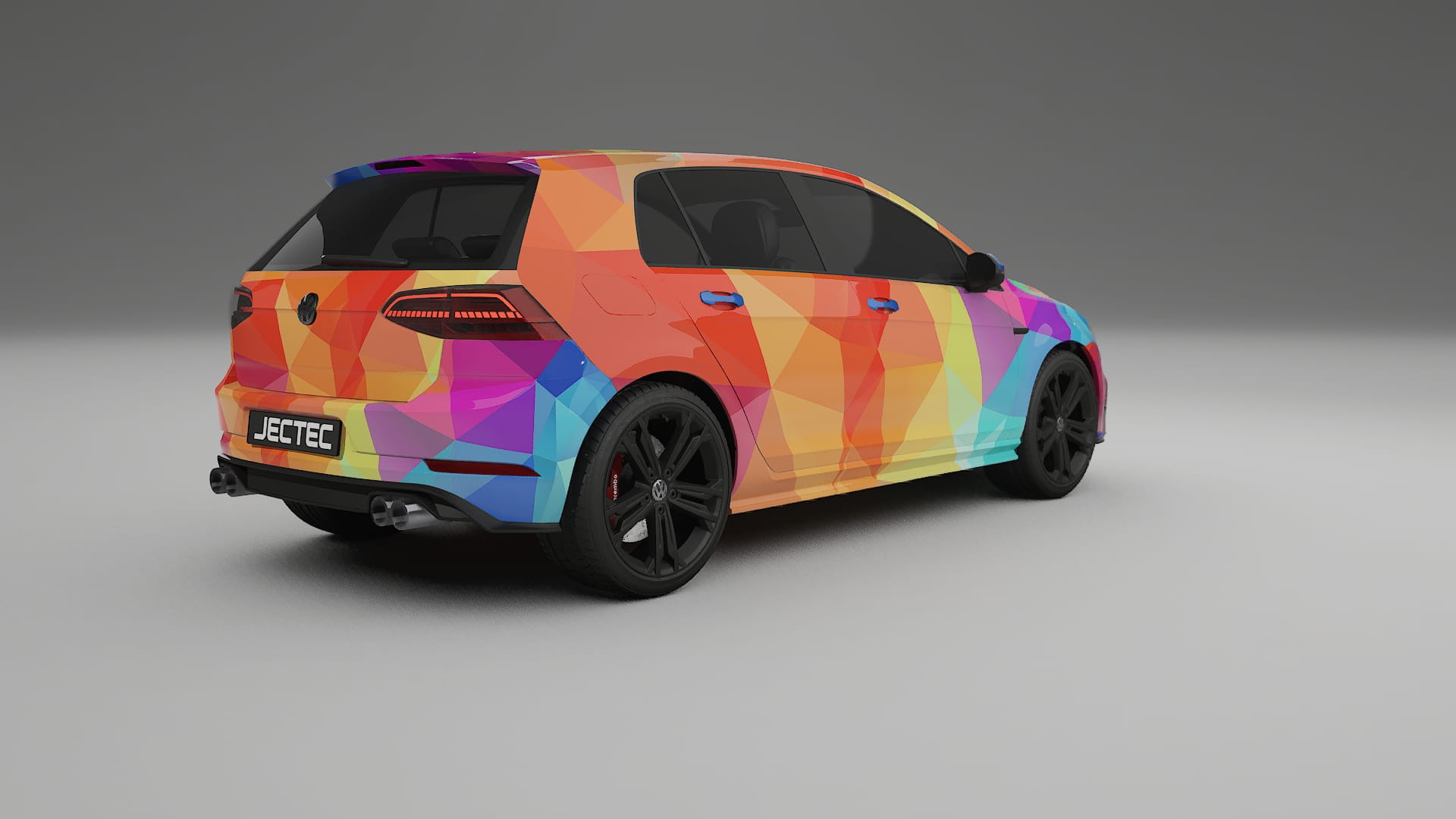 VW Golf Mk7 VECTOR VIBE – Tervezett Wrap PPF készlet nyomtatható poliuretán fóliából