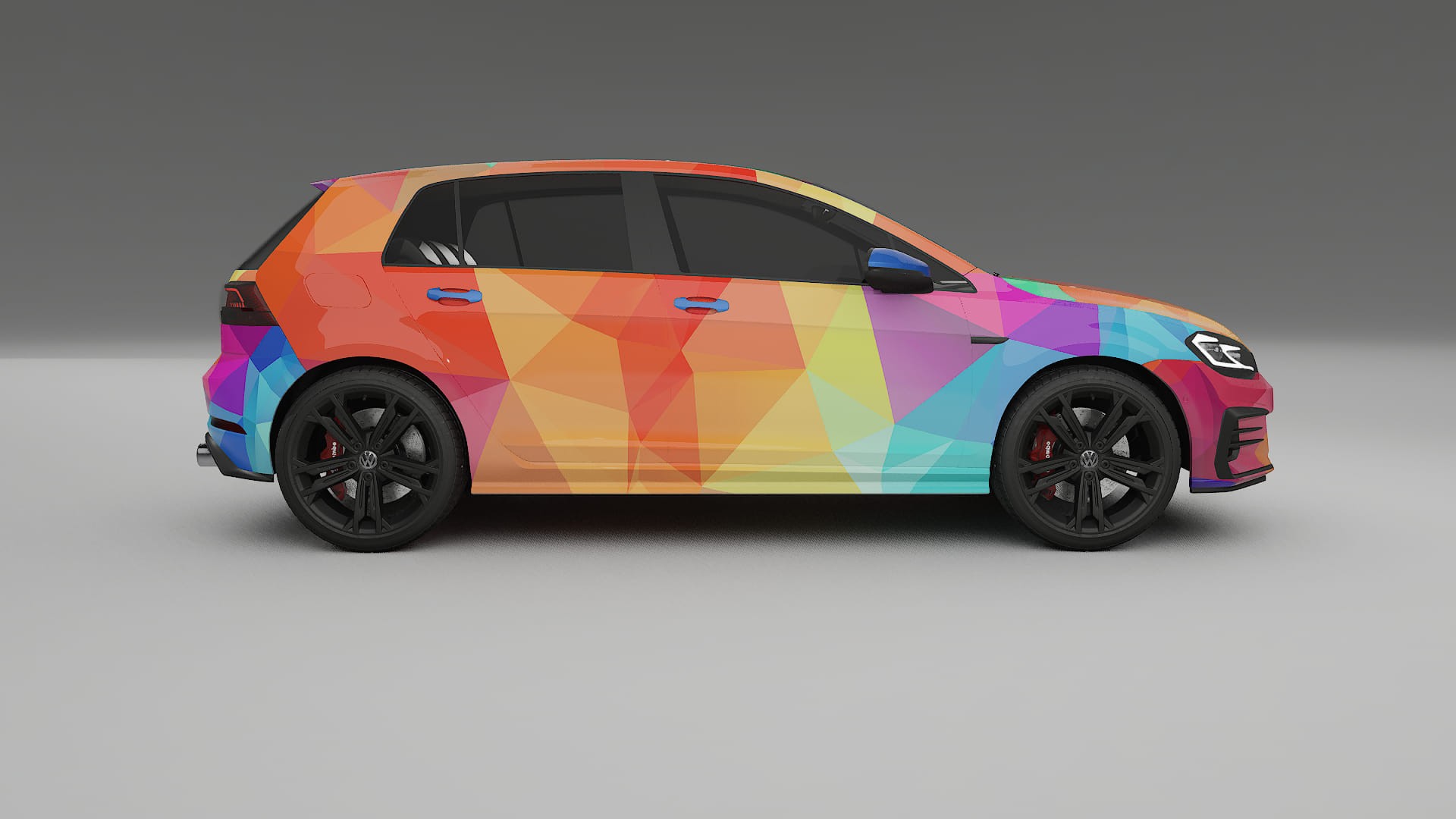 VW Golf Mk7 VECTOR VIBE – Tervezett Wrap PPF készlet nyomtatható poliuretán fóliából
