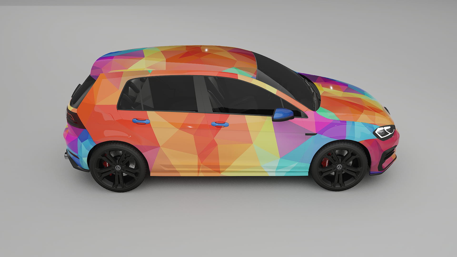 VW Golf Mk7 VECTOR VIBE – Tervezett Wrap PPF készlet nyomtatható poliuretán fóliából