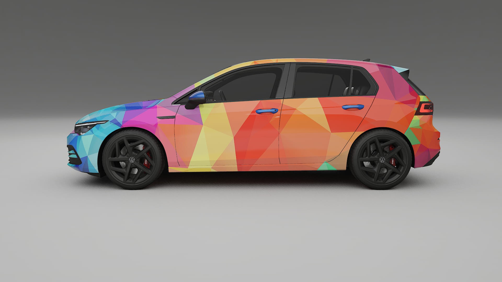 VW Golf Mk8 VECTOR VIBE – Tervezett Wrap PPF készlet nyomtatható poliuretán fóliából