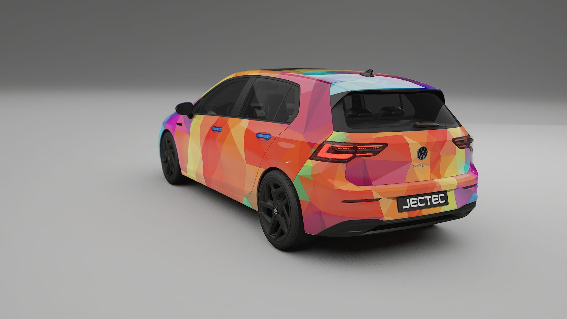 VW Golf Mk8 VECTOR VIBE – Tervezett Wrap PPF készlet nyomtatható poliuretán fóliából