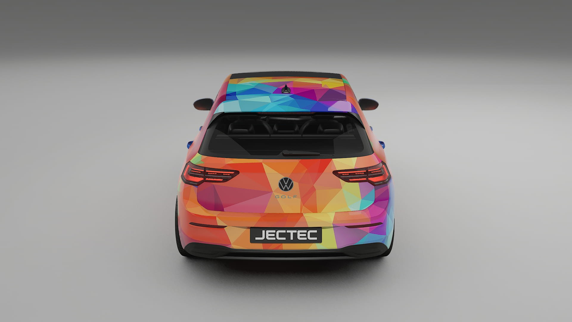 VW Golf Mk8 VECTOR VIBE – Tervezett Wrap PPF készlet nyomtatható poliuretán fóliából