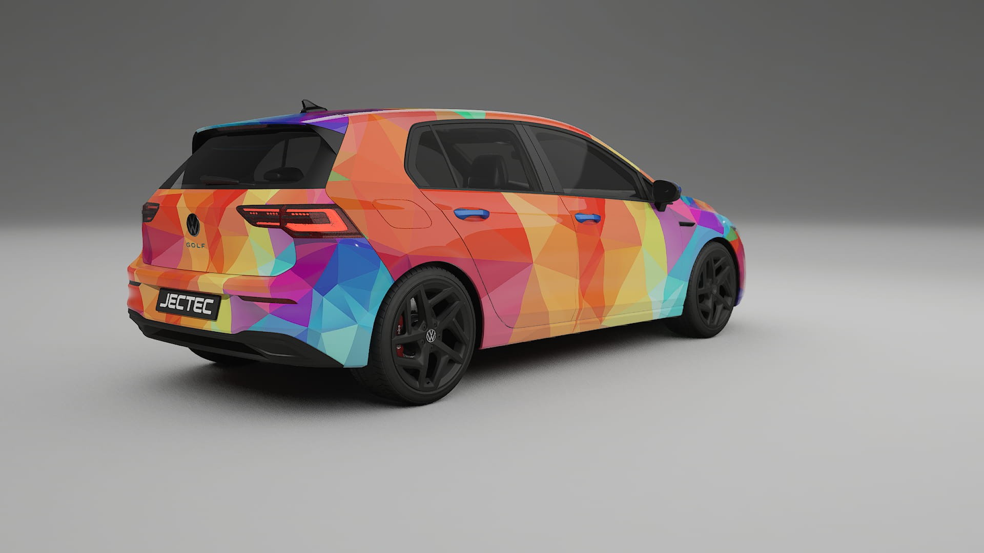 VW Golf Mk8 VECTOR VIBE – Tervezett Wrap PPF készlet nyomtatható poliuretán fóliából