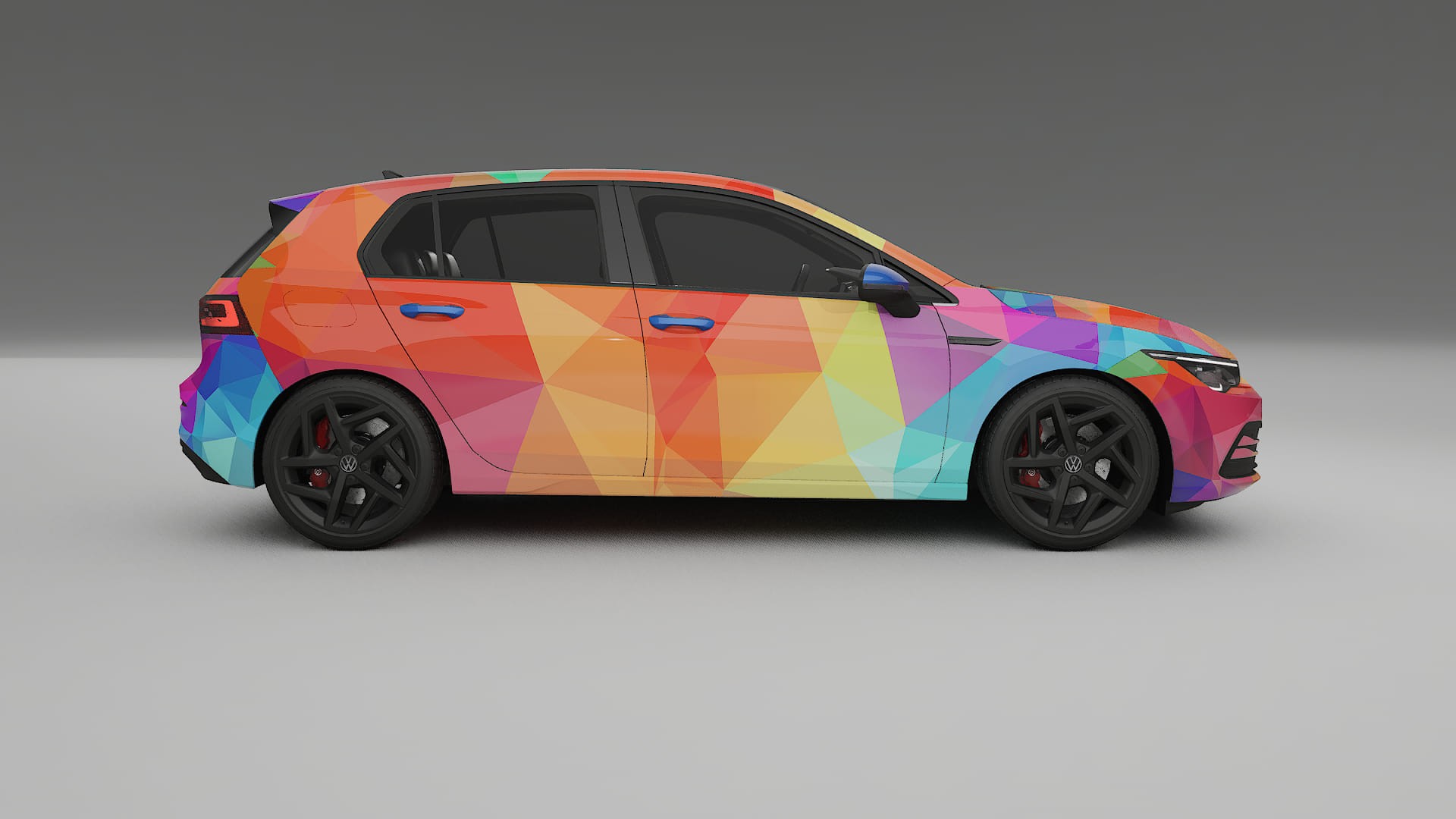 VW Golf Mk8 VECTOR VIBE – Tervezett Wrap PPF készlet nyomtatható poliuretán fóliából