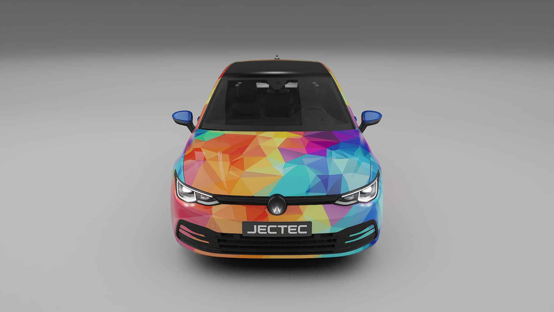VW Golf Mk8 VECTOR VIBE – Tervezett Wrap PPF készlet nyomtatható poliuretán fóliából
