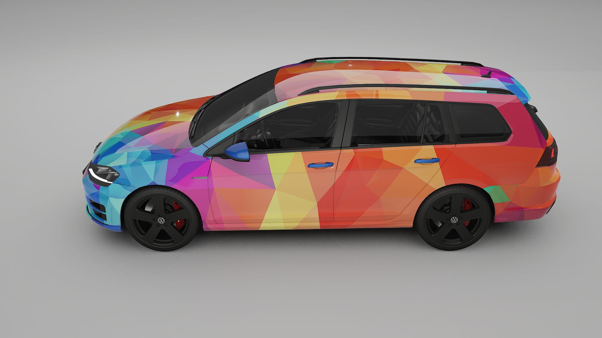 VW Golf Variant Mk7 VECTOR VIBE – Tervezett Wrap PPF készlet nyomtatható poliuretán fóliából