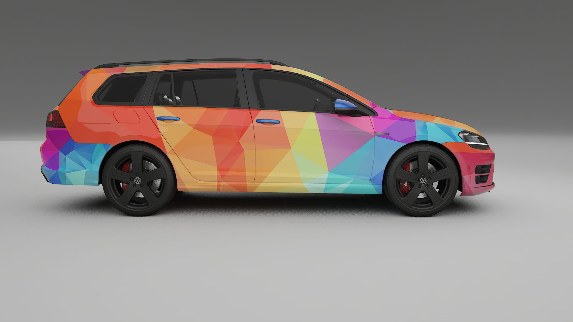 VW Golf Variant Mk7 VECTOR VIBE – Tervezett Wrap PPF készlet nyomtatható poliuretán fóliából