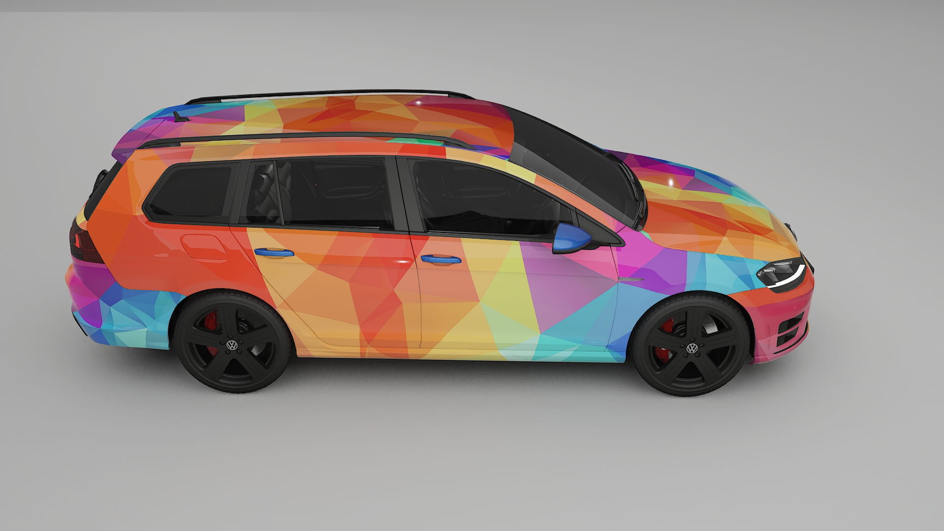 VW Golf Variant Mk7 VECTOR VIBE – Tervezett Wrap PPF készlet nyomtatható poliuretán fóliából