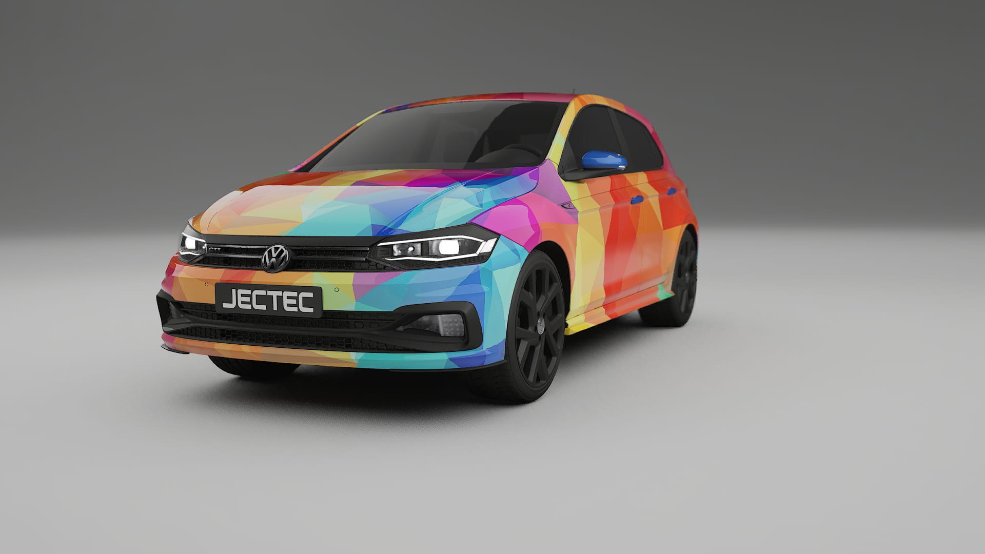 VW Polo GTI VI VECTOR VIBE – Tervezett Wrap PPF készlet nyomtatható poliuretán fóliából