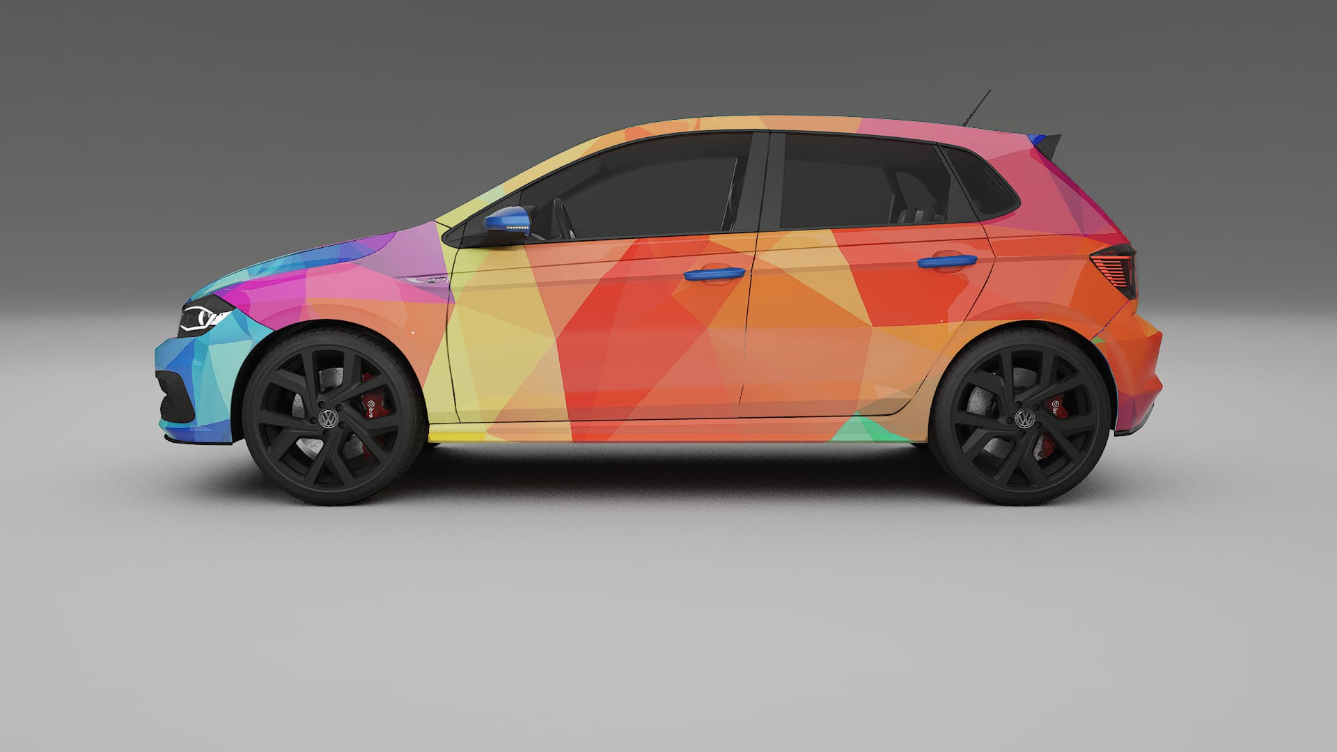 VW Polo GTI VI VECTOR VIBE – Tervezett Wrap PPF készlet nyomtatható poliuretán fóliából