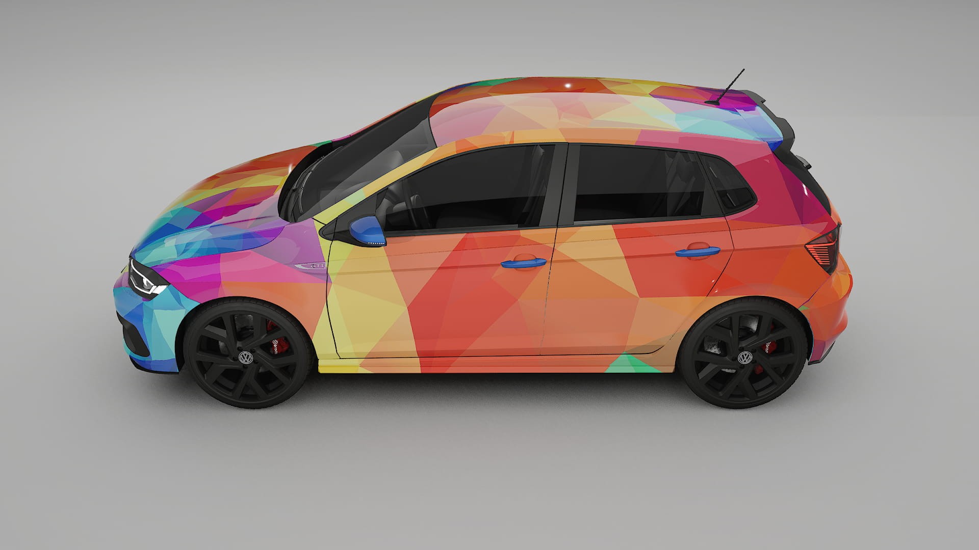 VW Polo GTI VI VECTOR VIBE – Tervezett Wrap PPF készlet nyomtatható poliuretán fóliából