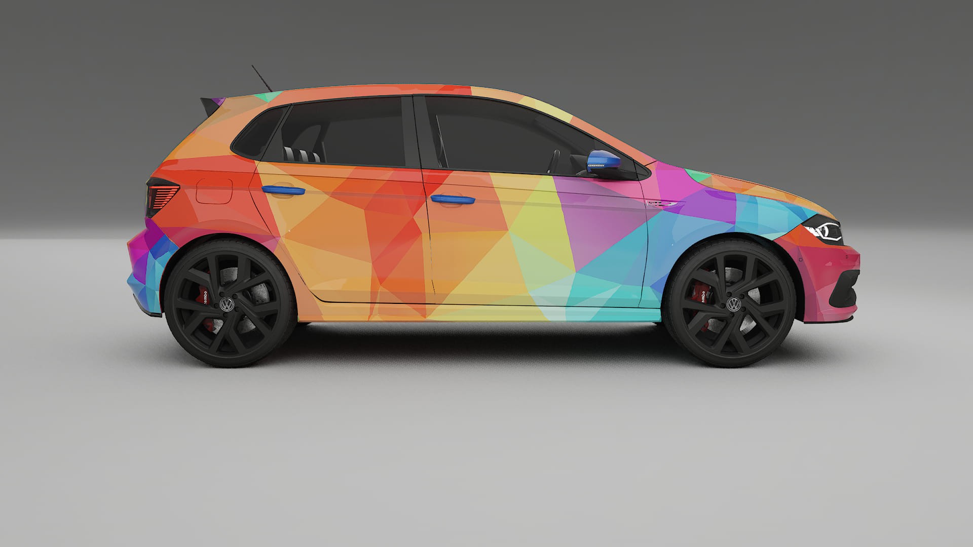 VW Polo GTI VI VECTOR VIBE – Tervezett Wrap PPF készlet nyomtatható poliuretán fóliából