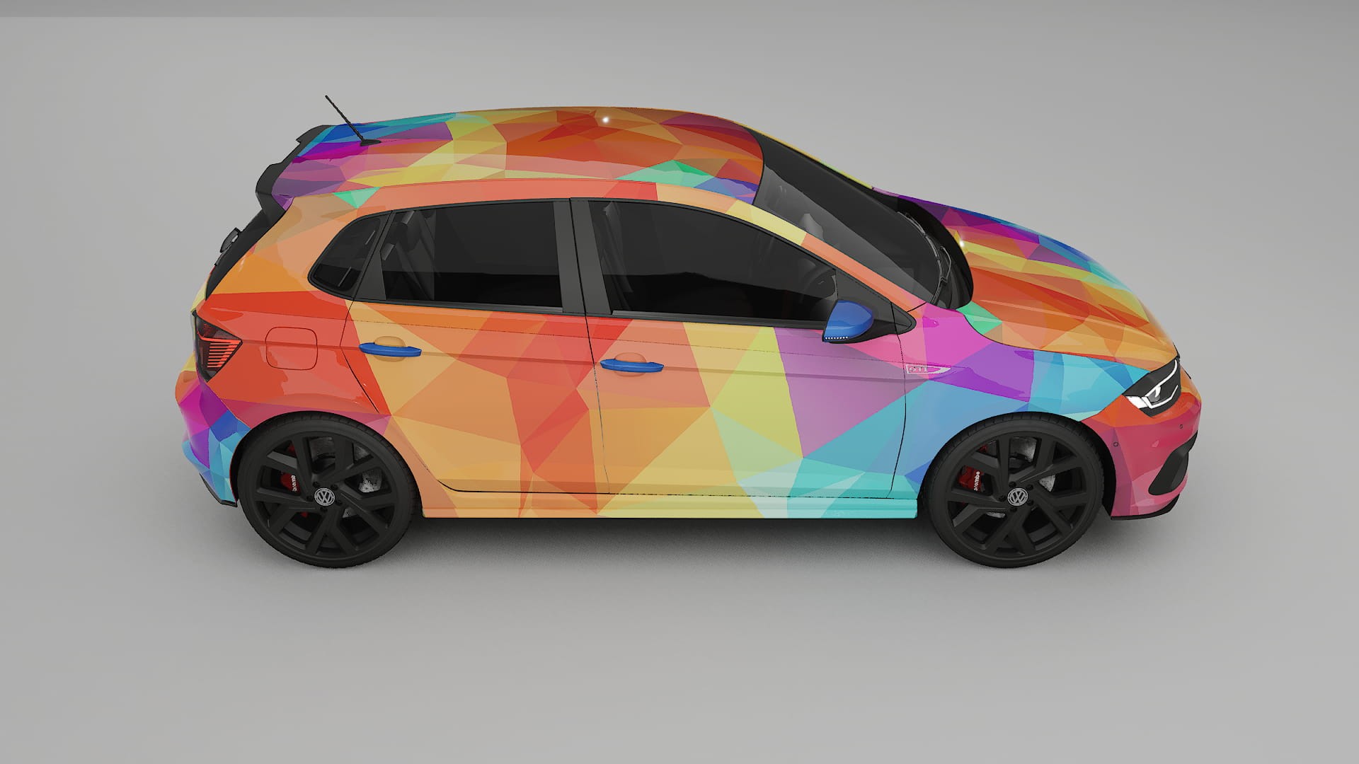 VW Polo GTI VI VECTOR VIBE – Tervezett Wrap PPF készlet nyomtatható poliuretán fóliából