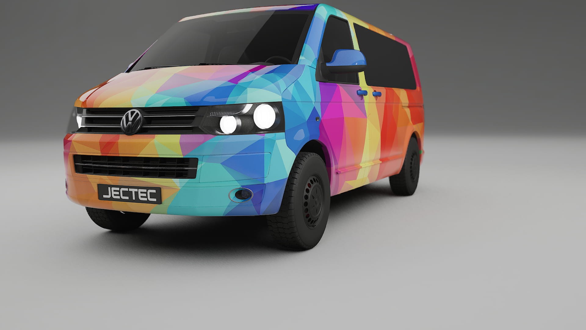 VW Transporter T5 Caravelle VECTOR VIBE – Tervezett Wrap PPF készlet nyomtatható poliuretán fóliából