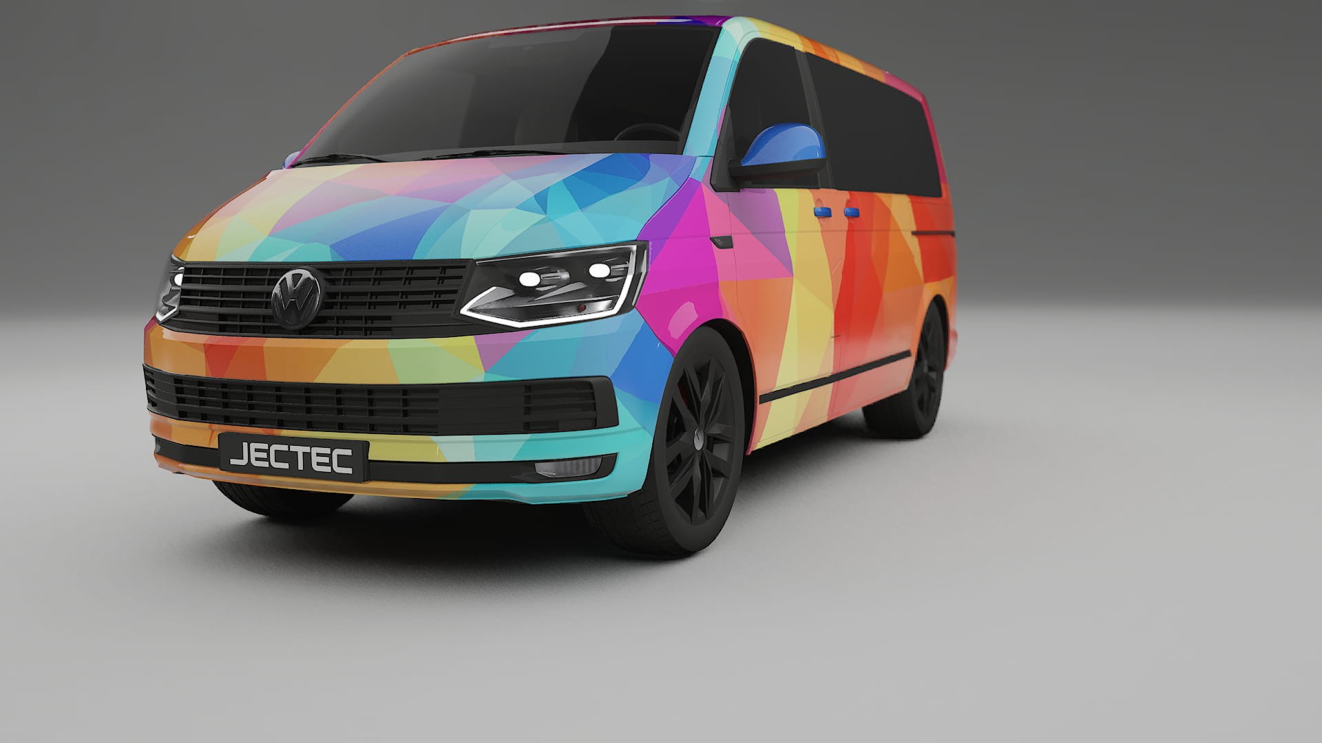 VW Transporter T6 Multivan VECTOR VIBE – Tervezett Wrap PPF készlet nyomtatható poliuretán fóliából