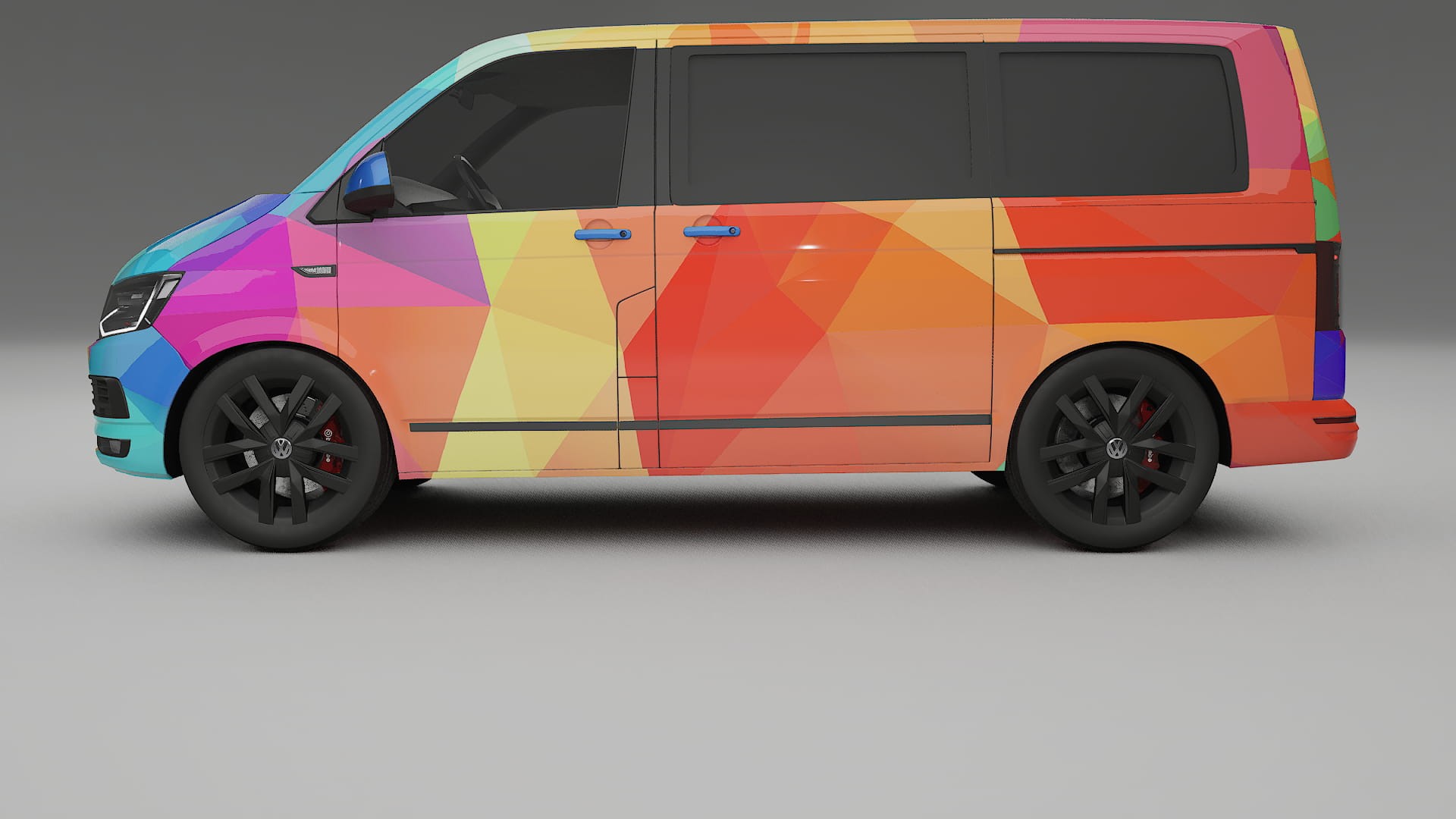 VW Transporter T6 Multivan VECTOR VIBE – Tervezett Wrap PPF készlet nyomtatható poliuretán fóliából