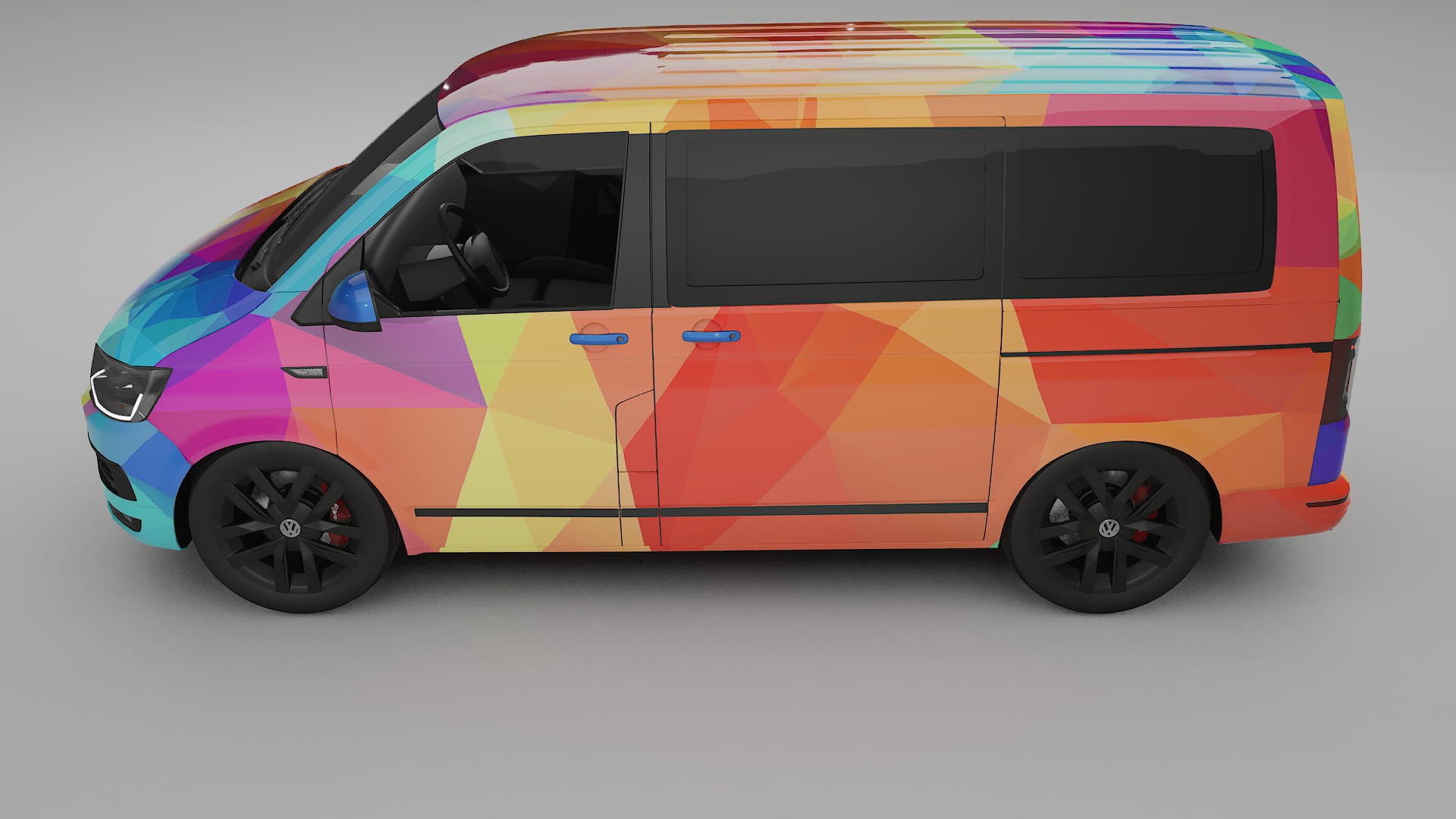 VW Transporter T6 Multivan VECTOR VIBE – Tervezett Wrap PPF készlet nyomtatható poliuretán fóliából