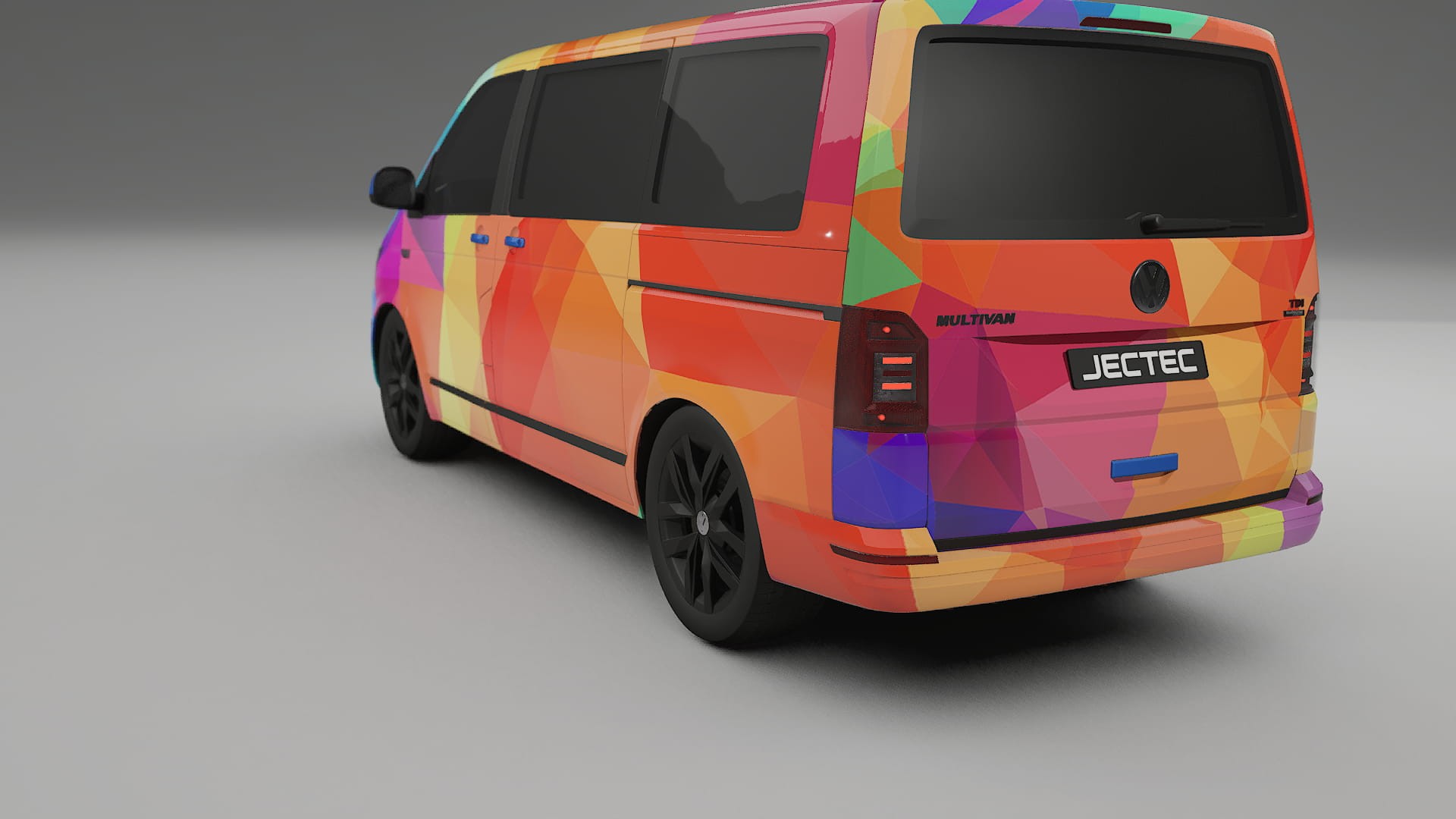 VW Transporter T6 Multivan VECTOR VIBE – Tervezett Wrap PPF készlet nyomtatható poliuretán fóliából