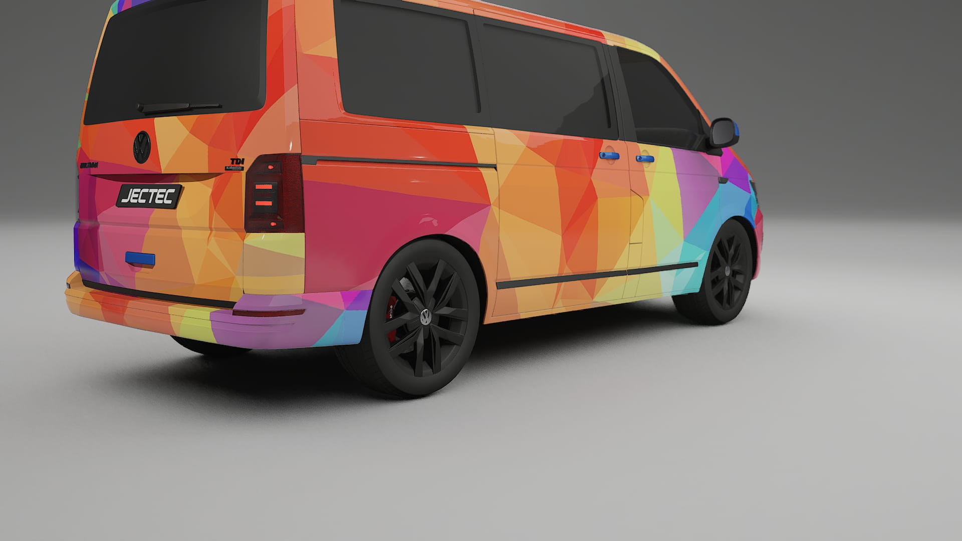 VW Transporter T6 Multivan VECTOR VIBE – Tervezett Wrap PPF készlet nyomtatható poliuretán fóliából
