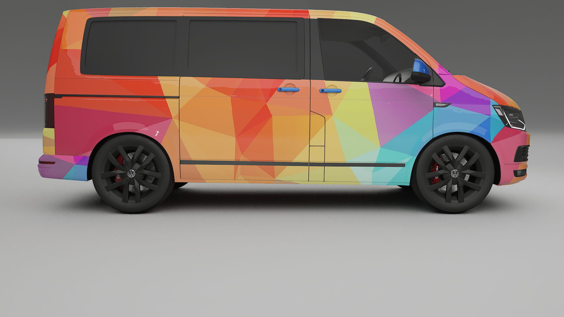 VW Transporter T6 Multivan VECTOR VIBE – Tervezett Wrap PPF készlet nyomtatható poliuretán fóliából