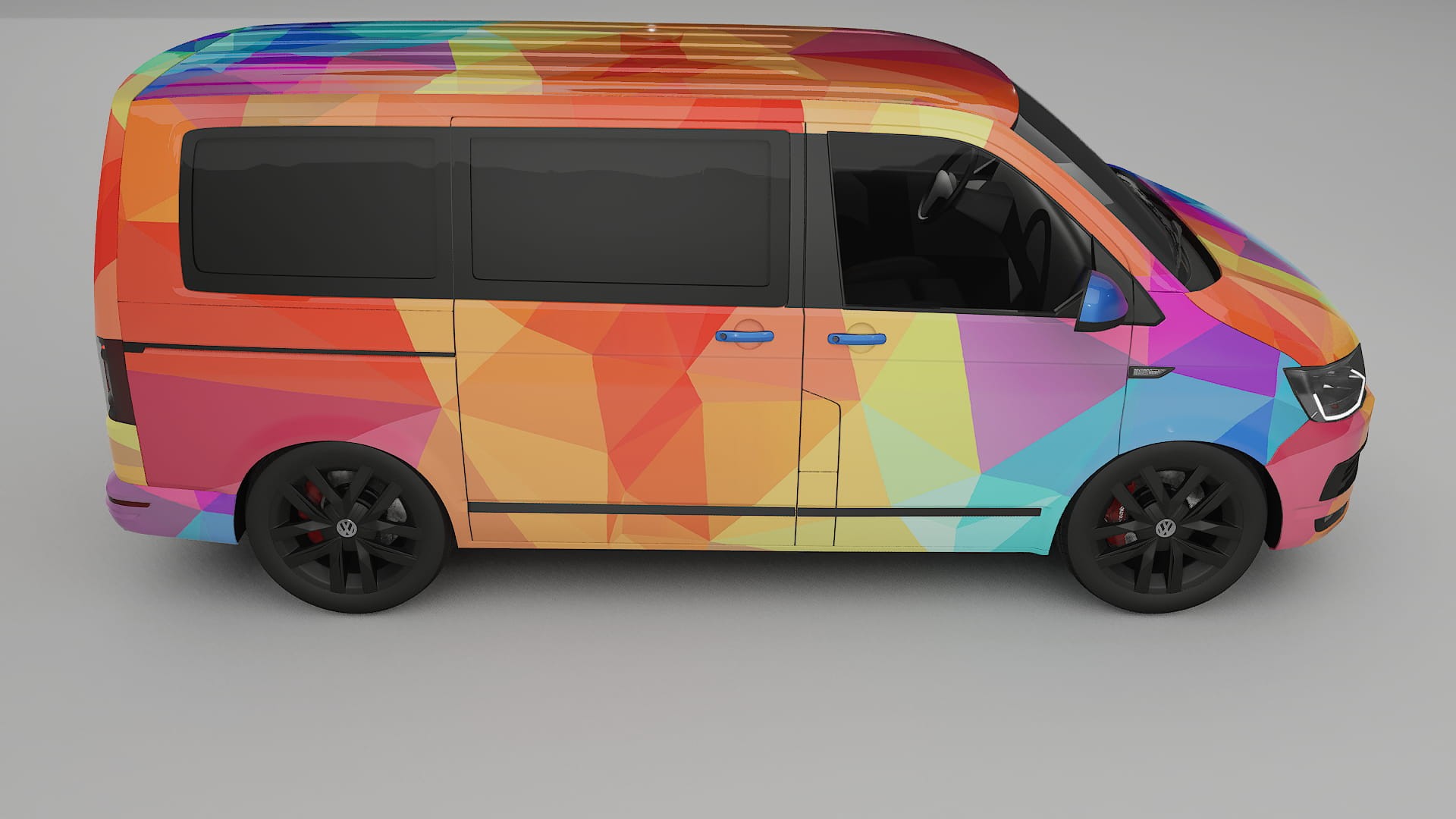 VW Transporter T6 Multivan VECTOR VIBE – Tervezett Wrap PPF készlet nyomtatható poliuretán fóliából