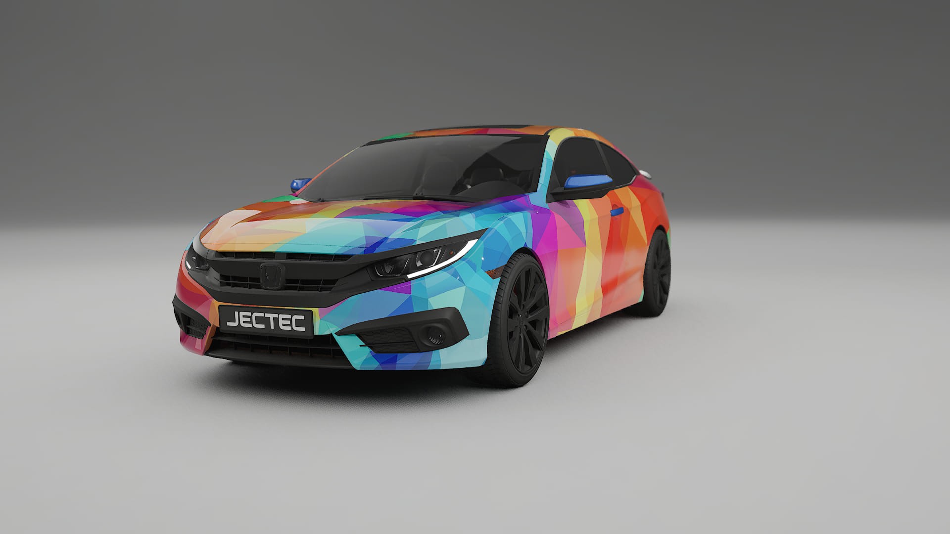 Honda Civic coupe prefacelift pre-LCI VECTOR VIBE – Tervezett Wrap PPF készlet nyomtatható poliuretán fóliából