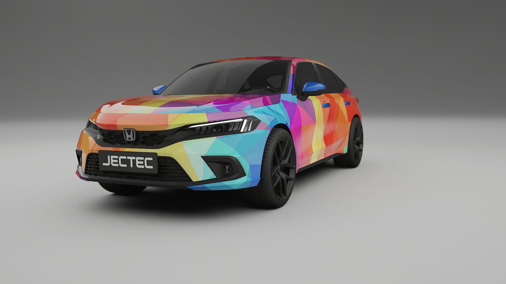 Honda Civic hatchback VECTOR VIBE – Tervezett Wrap PPF készlet nyomtatható poliuretán fóliából