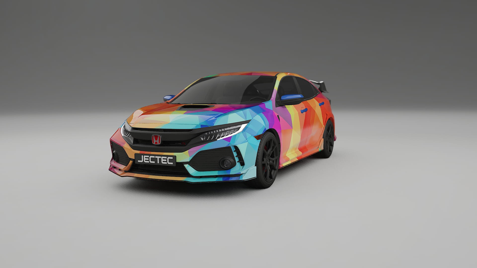 Honda Civic Type-R VECTOR VIBE – Tervezett Wrap PPF készlet nyomtatható poliuretán fóliából