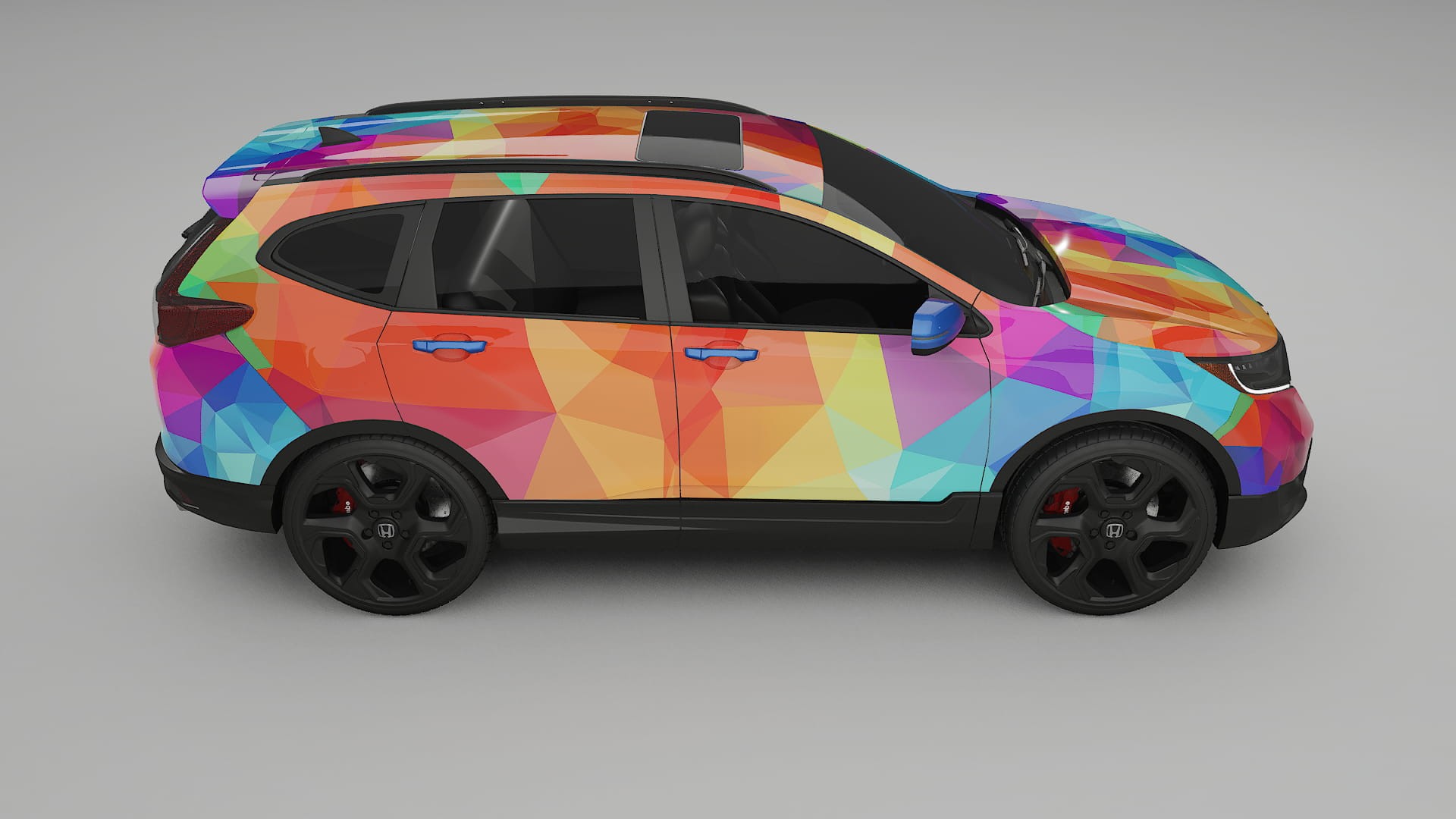 Honda CRV Touring prefacelift pre-LCI VECTOR VIBE – Tervezett Wrap PPF készlet nyomtatható poliuretán fóliából