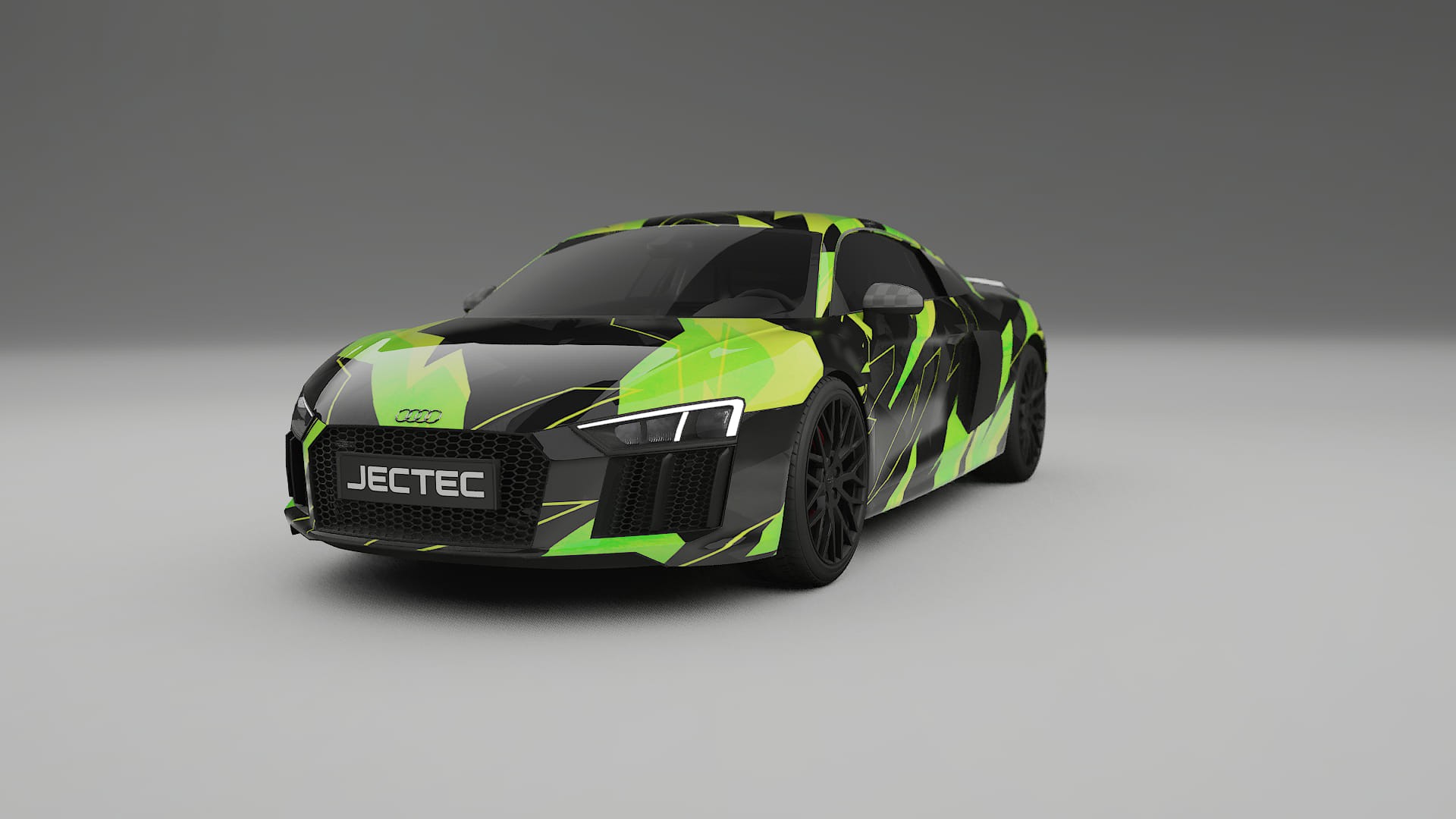 Audi R8 typ-4S prefacelift pre-LCI NINJA TURTLES – Tervezett Wrap PPF készlet nyomtatható poliuretán fóliából