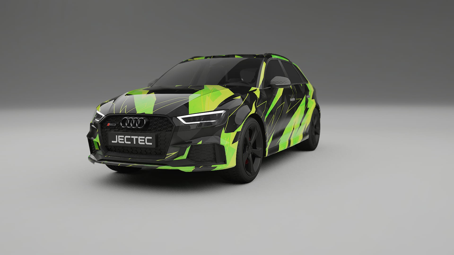 Audi RS3 Sportback 8V facelift LCI NINJA TURTLES – Tervezett Wrap PPF készlet nyomtatható poliuretán fóliából