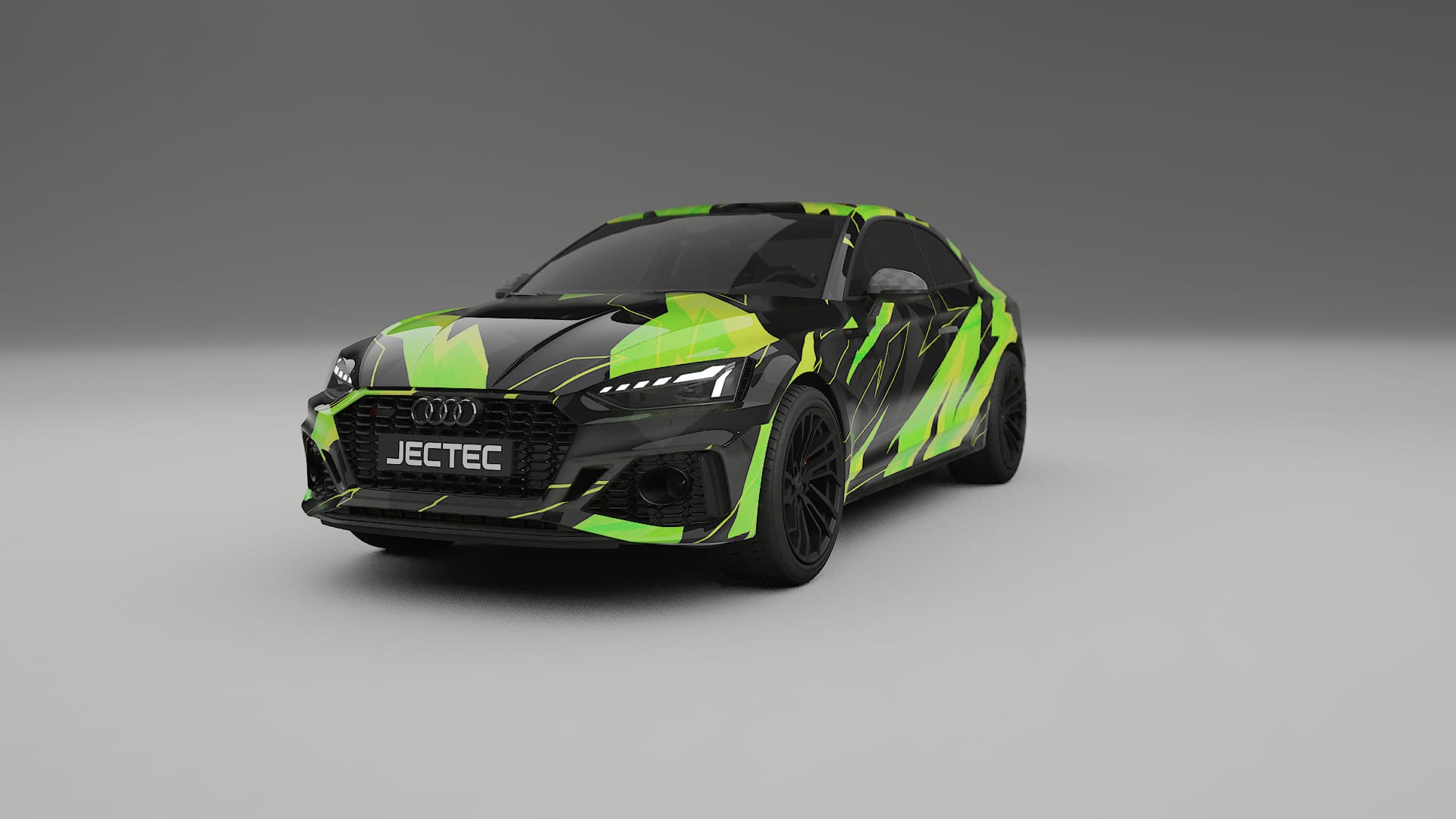 Audi RS5 Coupe B9 facelift pre-LCI NINJA TURTLES – Tervezett Wrap PPF készlet nyomtatható poliuretán fóliából
