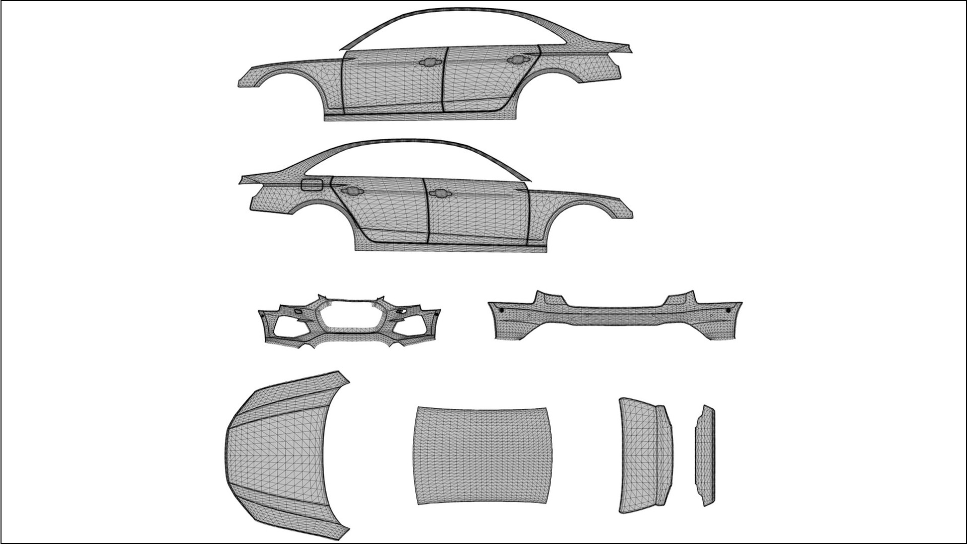 Audi S4 Sedan B9 facelift LCI NINJA TURTLES – Tervezett Wrap PPF készlet nyomtatható poliuretán fóliából 2