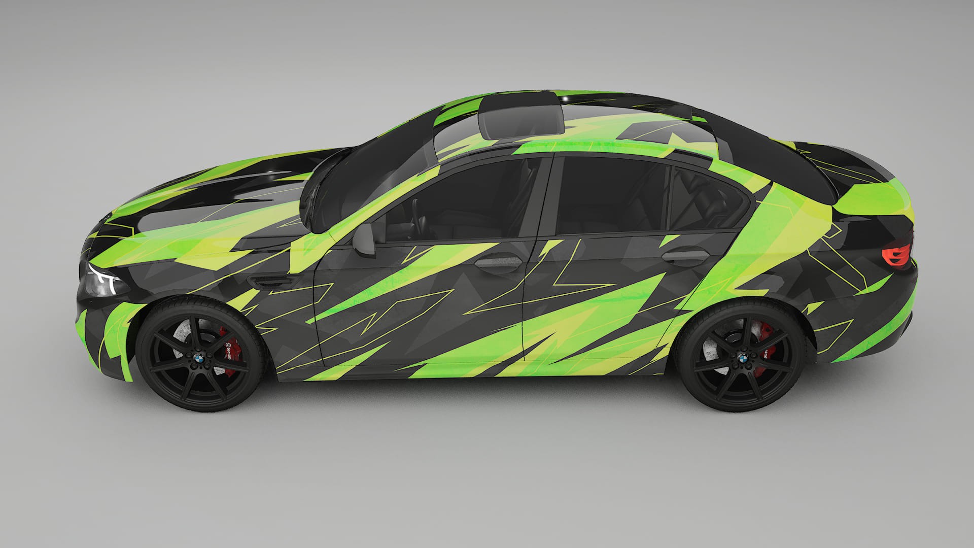 BMW M5 F10 NINJA TURTLES – Tervezett Wrap PPF készlet nyomtatható poliuretán fóliából