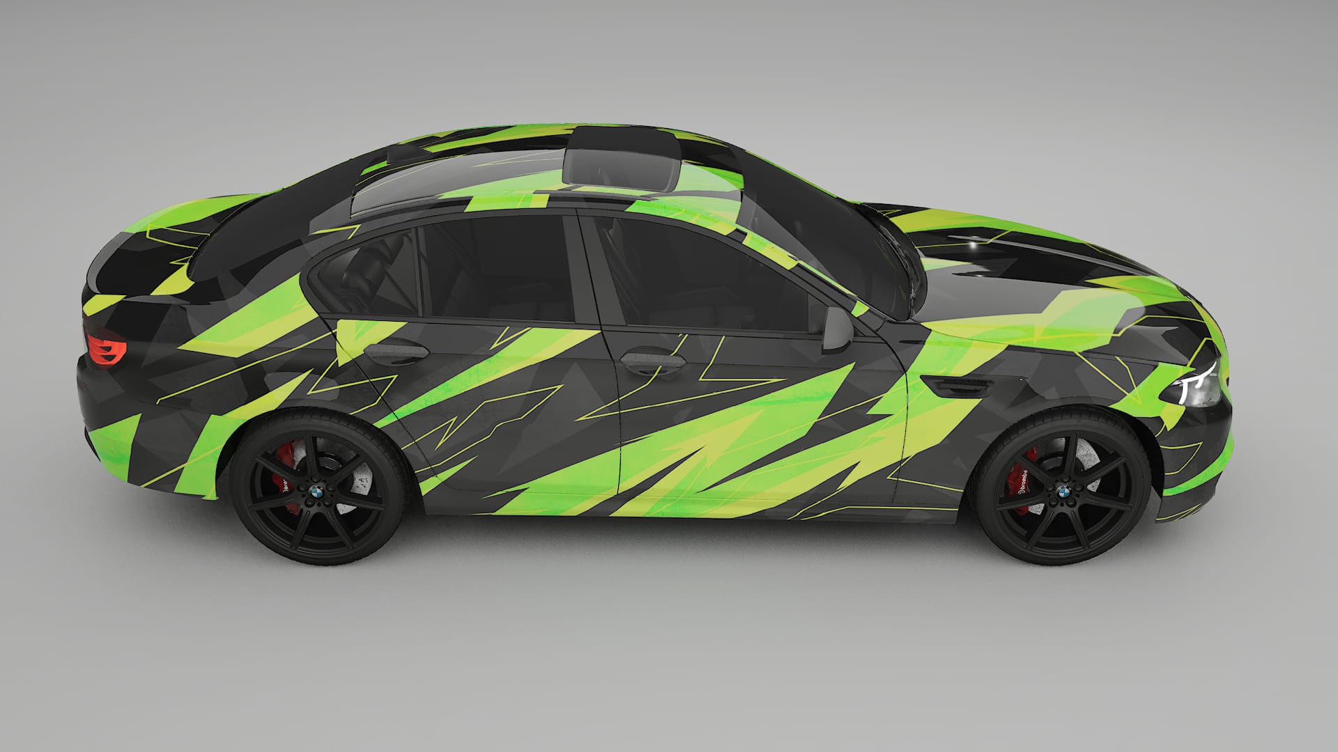 BMW M5 F10 NINJA TURTLES – Tervezett Wrap PPF készlet nyomtatható poliuretán fóliából