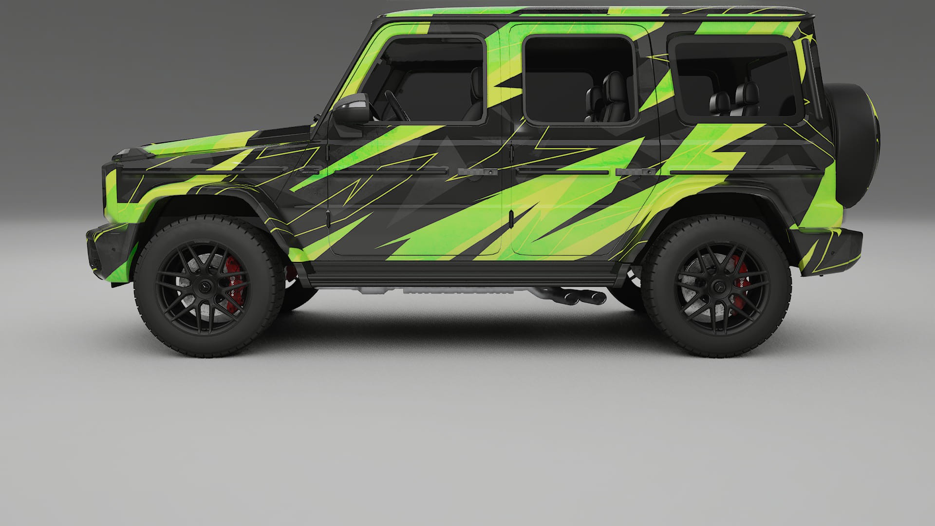 Mercedes G63 AMG W463A NINJA TURTLES – Tervezett Wrap PPF készlet nyomtatható poliuretán fóliából