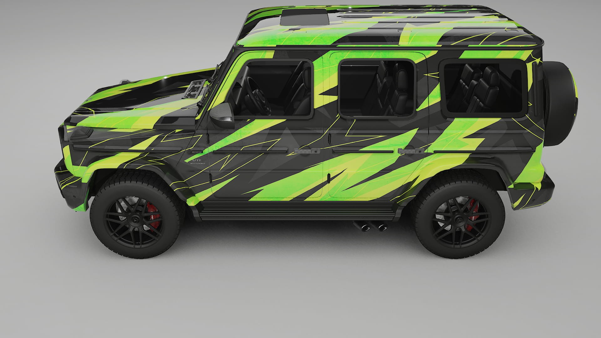 Mercedes G63 AMG W463A NINJA TURTLES – Tervezett Wrap PPF készlet nyomtatható poliuretán fóliából
