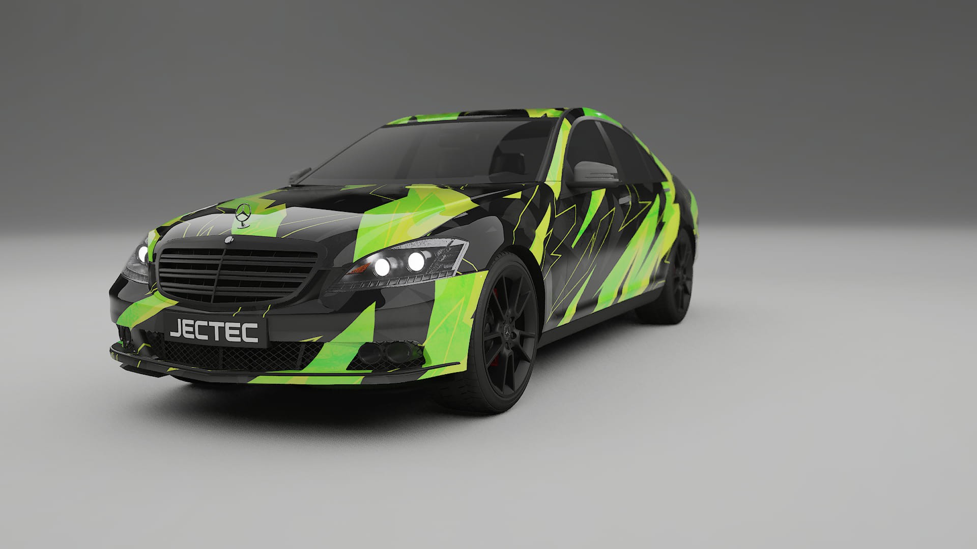 Mercedes S-class W221 facelift LCI NINJA TURTLES – Tervezett Wrap PPF készlet nyomtatható poliuretán fóliából