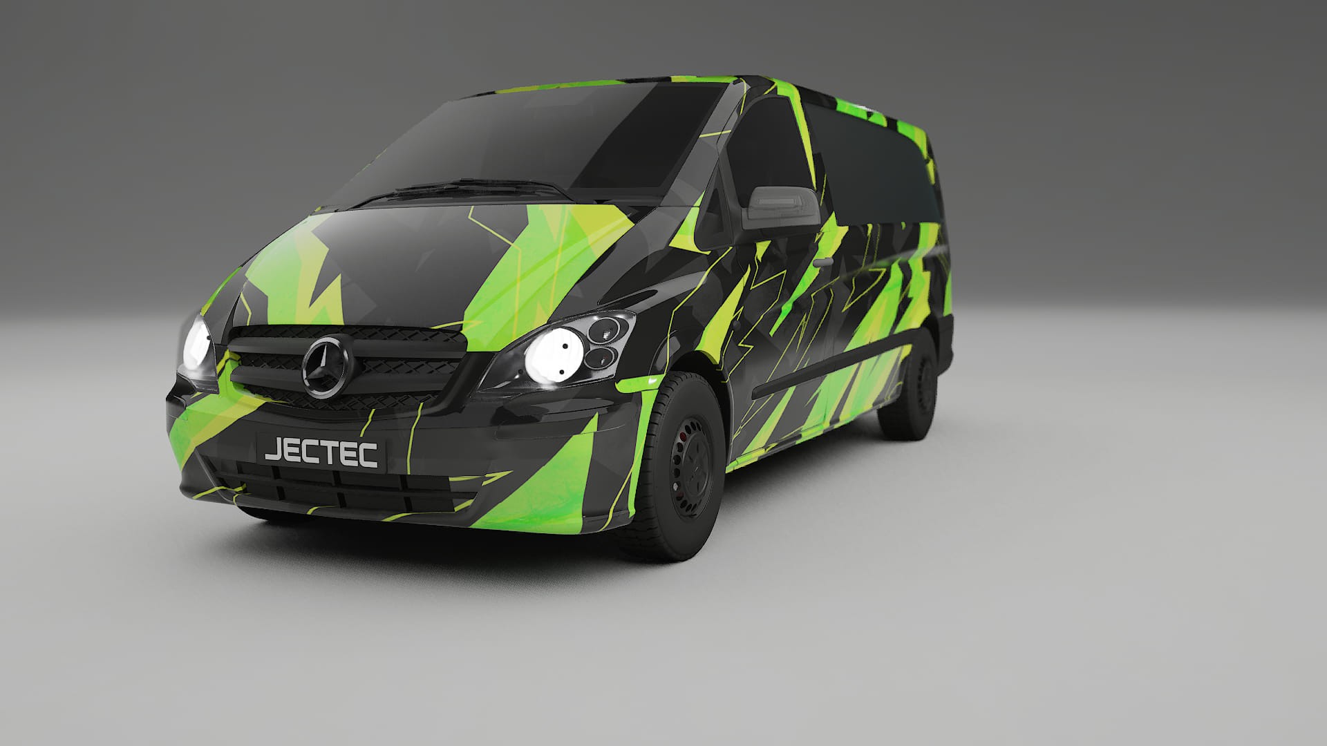 Mercedes Vito Short W639 facelift LCI NINJA TURTLES – Tervezett Wrap PPF készlet nyomtatható poliuretán fóliából