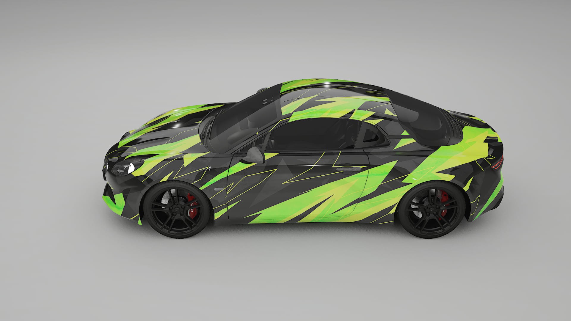 Renault Alpine A110 NINJA TURTLES – Tervezett Wrap PPF készlet nyomtatható poliuretán fóliából