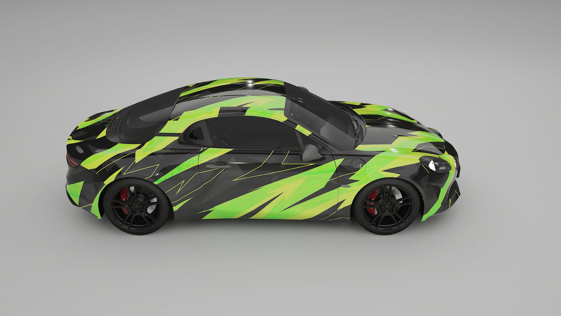 Renault Alpine A110 NINJA TURTLES – Tervezett Wrap PPF készlet nyomtatható poliuretán fóliából