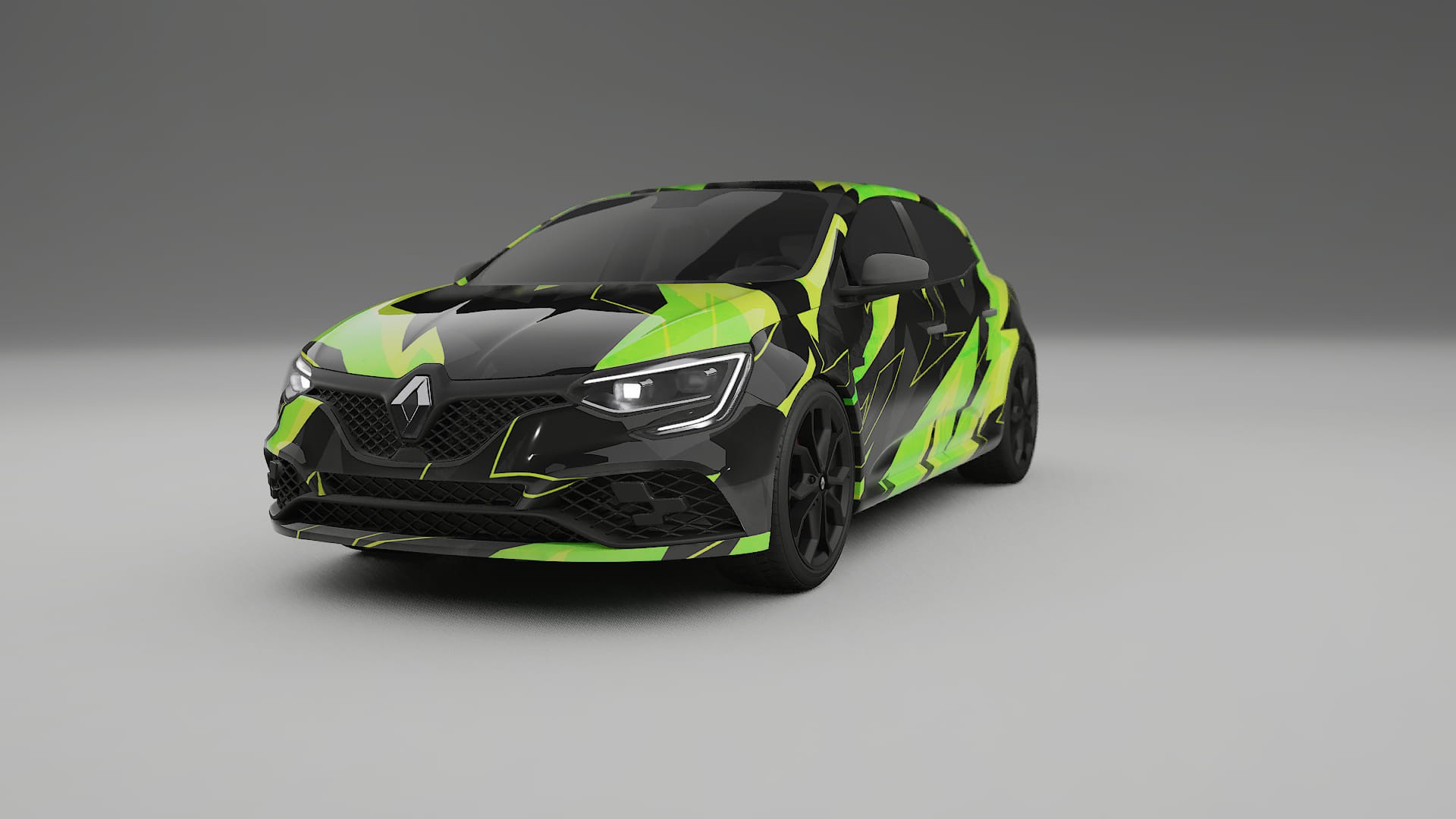 Renault Megane RS IV NINJA TURTLES – Tervezett Wrap PPF készlet nyomtatható poliuretán fóliából