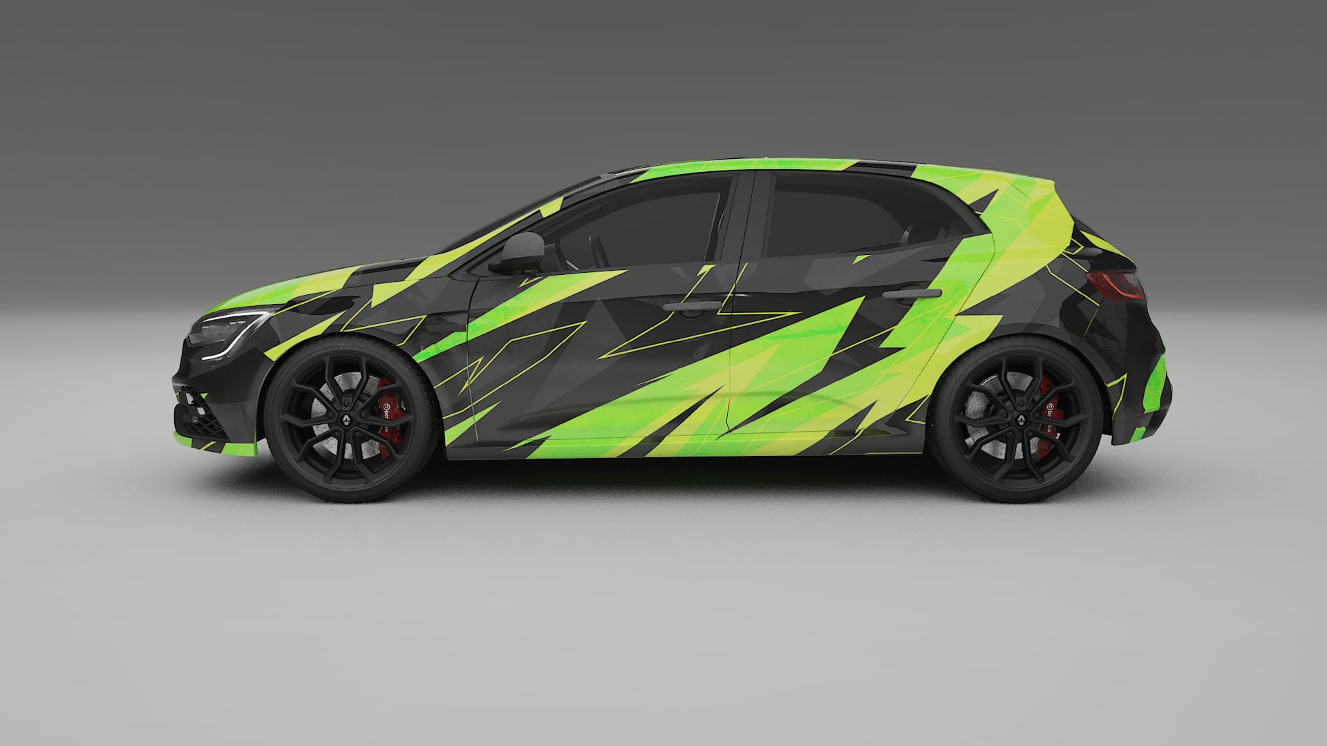 Renault Megane RS IV NINJA TURTLES – Tervezett Wrap PPF készlet nyomtatható poliuretán fóliából