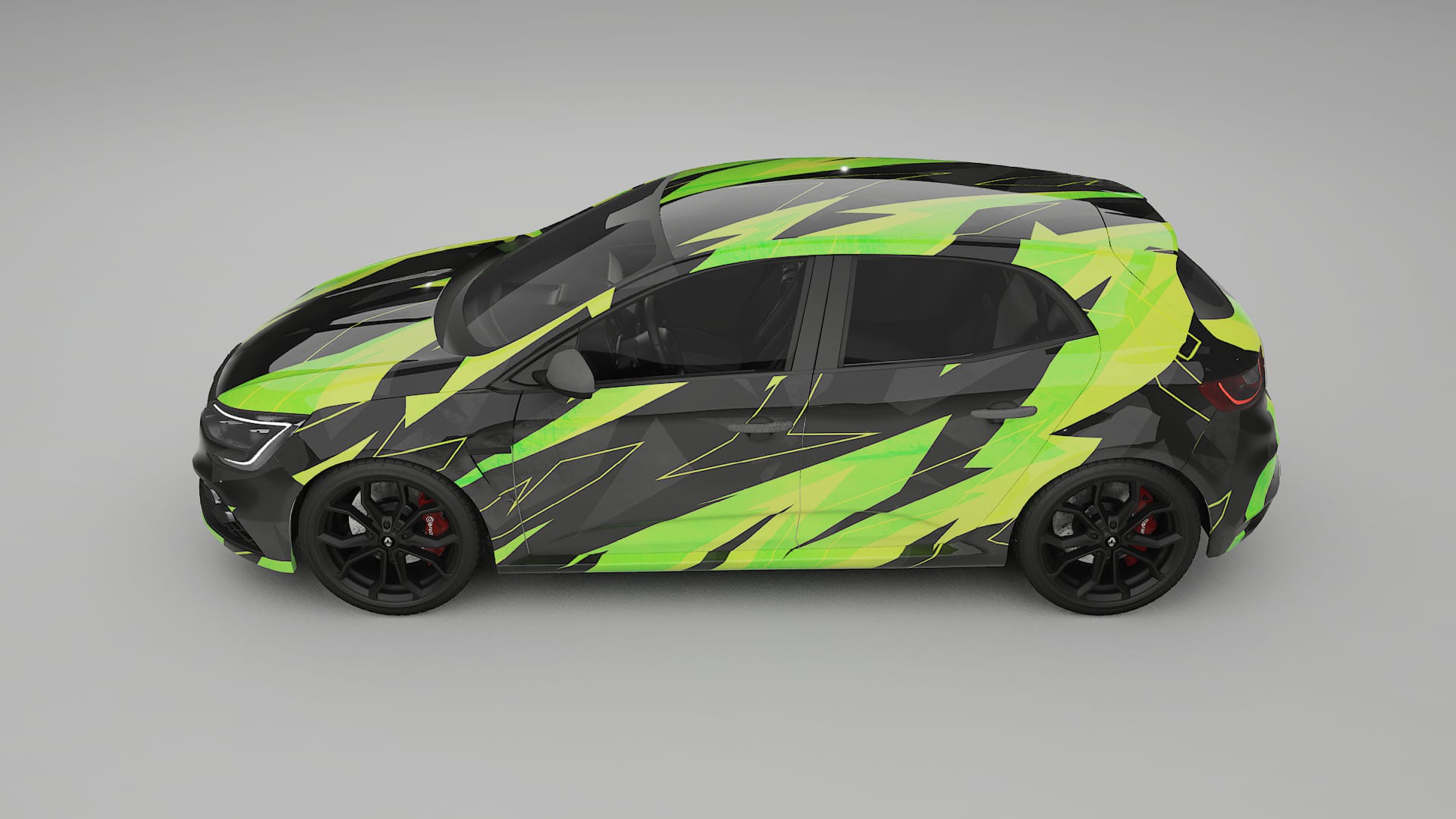Renault Megane RS IV NINJA TURTLES – Tervezett Wrap PPF készlet nyomtatható poliuretán fóliából
