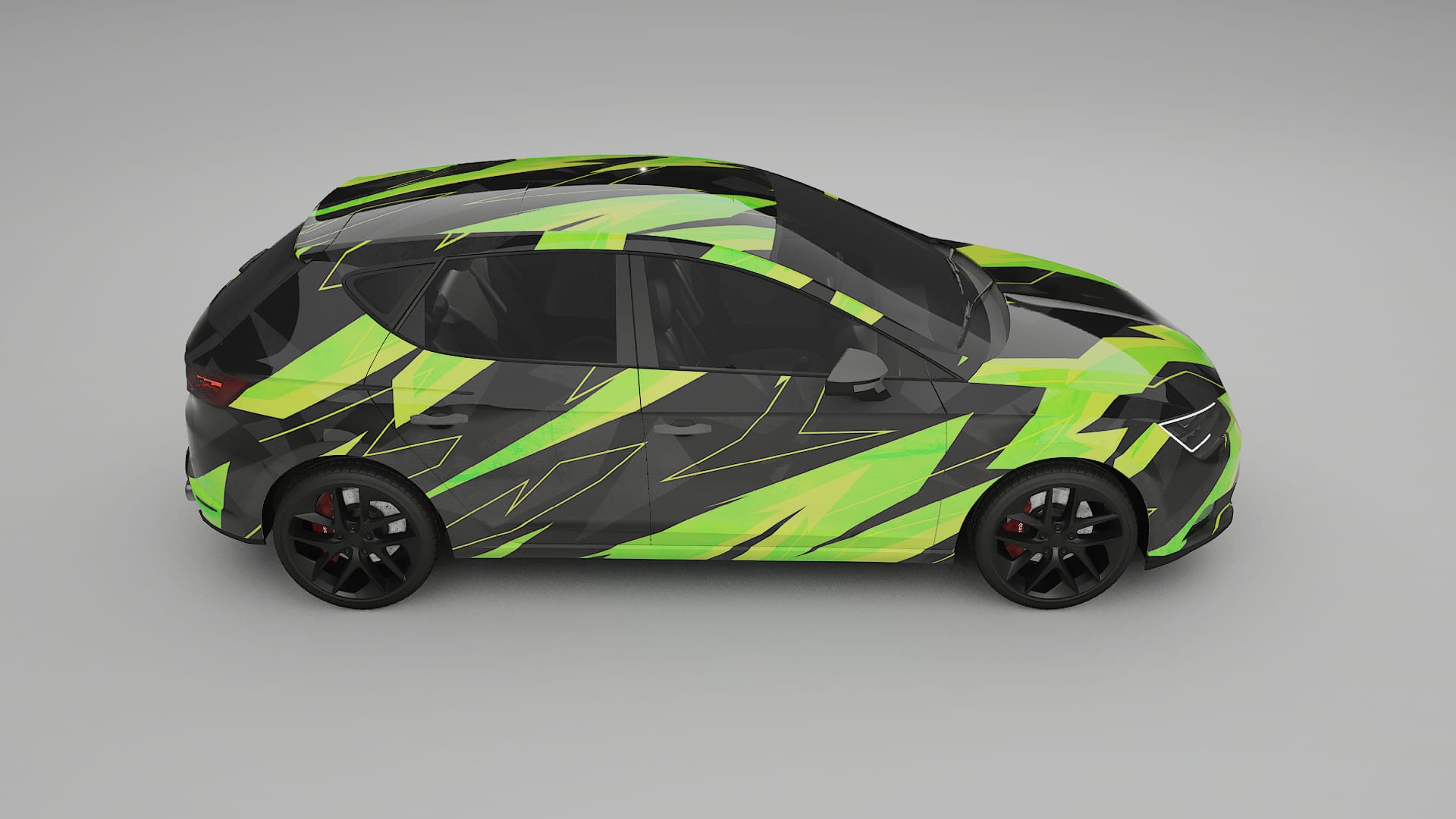 Seat Leon FR 5F NINJA TURTLES – Tervezett Wrap PPF készlet nyomtatható poliuretán fóliából