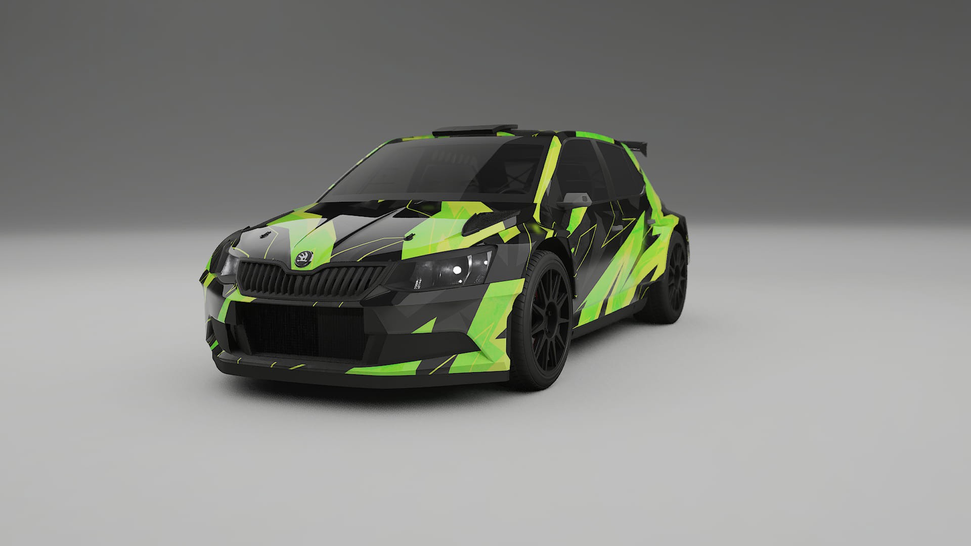 Škoda Fabia R5 6V NINJA TURTLES – Tervezett Wrap PPF készlet nyomtatható poliuretán fóliából