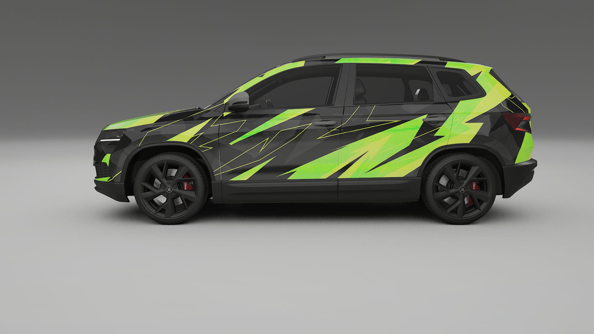 Škoda Karoq NU7 NINJA TURTLES – Tervezett Wrap PPF készlet nyomtatható poliuretán fóliából