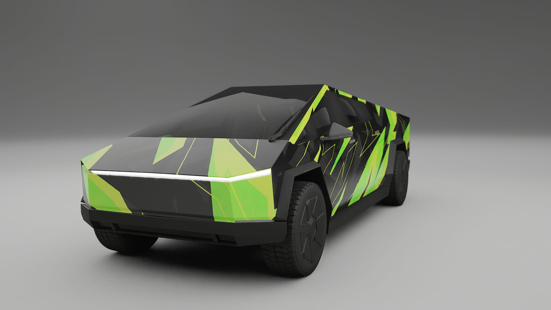 Tesla Cybertruck NINJA TURTLES – Tervezett Wrap PPF készlet nyomtatható poliuretán fóliából